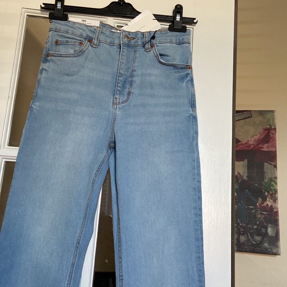 ZARA high rise skinny fit flare leg full length jeans blogger favorite - Picture 5 of 9